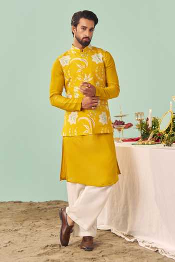 Chrkha Chintz Printed Nehru Jacket Set