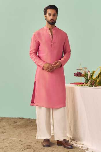 Chrkha Solid Kurta & Pant Set