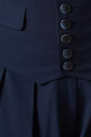 Notebook Blue Viscose, Polyester, Lycra Patriz Wide Legged Trouser Online at Aza Fashions Notebook_Blue Viscose, Polyester, Lycra Patriz Wide Legged Trouser _Online_at_Aza_Fashions