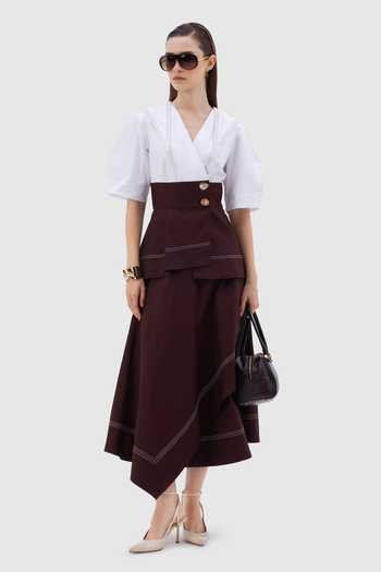 Notebook Giulia V Neck Wrap Top With Skirt 