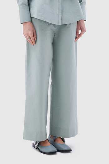 Buy Notebook Blue Cotton V-, Collared Simone Wrap Top And Pant Set Online at Aza Fashions Buy_Notebook_Blue Cotton V-, Collared Simone Wrap Top And Pant Set _Online_at_Aza_Fashions