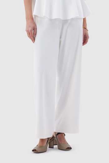 Notebook Ivory Polyester, Rayon, Terrycloth High Neck Sicily Peplum Top And Pant Set Online at Aza Fashions Notebook_Ivory Polyester, Rayon, Terrycloth High Neck Sicily Peplum Top And Pant Set _Online_at_Aza_Fashions