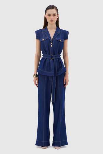Notebook Sandria Embroidered Top & Pant Set