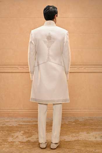 Tarun Tahiliani Temple Motif Open Sherwani Set