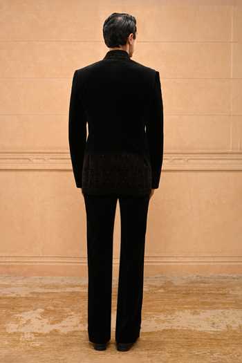 Tarun Tahiliani Classic Velvet Bandhgala Set 