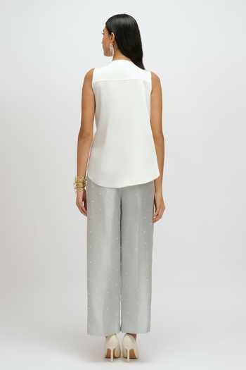 JAYN India Asymmetric Layered Waistcoat & Pant Set 