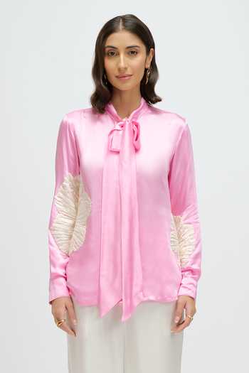 JAYN India Floral Applique Work Shirt 