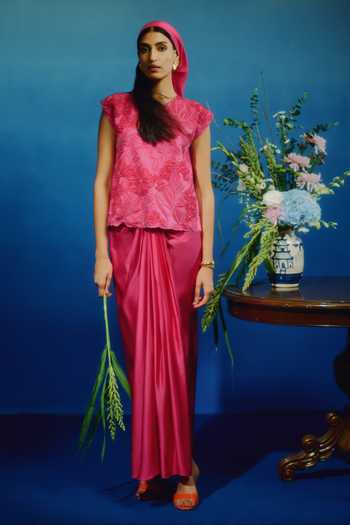 JAYN India Embroidered Top & Skirt Set 