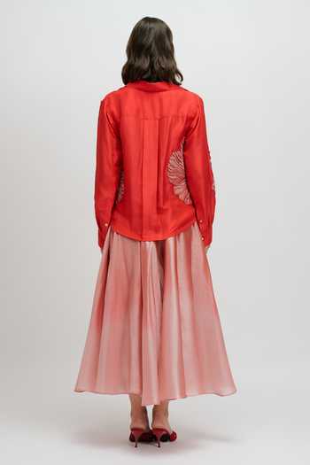 JAYN India Emboidered Shirt & Skirt Set 
