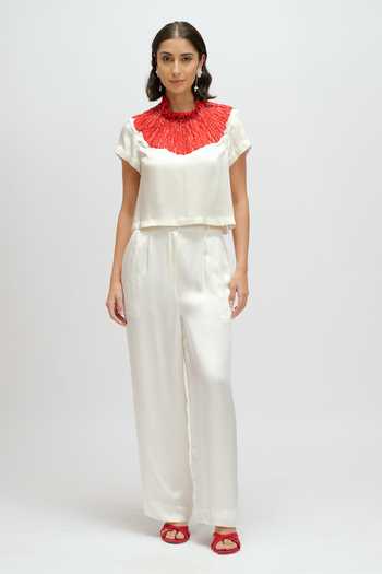 JAYN India Embroidered Top & Pant Set 