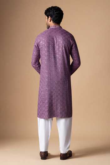 Arihant Rai Sinha Geometric Thread Embroidered Kurta & Salwar Set 