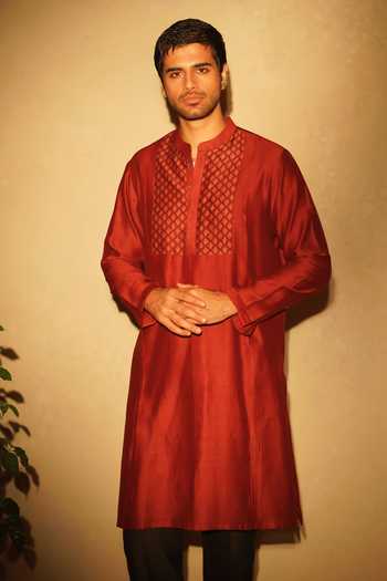 The Culture Mangalam Tussar Silk Kurta 