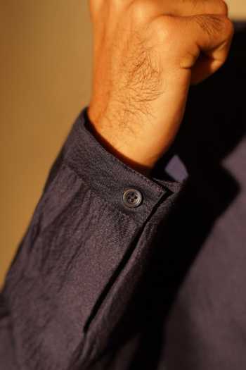 The Culture Blue Silk, Tussar Sanidhyam Bandhani Pattern Kurta at Aza Fashions The Culture_Blue Silk, Tussar Sanidhyam Bandhani Pattern Kurta _at_Aza_Fashions