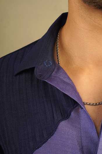 The Culture Purple Silk Rangrez Pintuck Shirt Online at Aza Fashions The Culture_Purple Silk Rangrez Pintuck Shirt _Online_at_Aza_Fashions