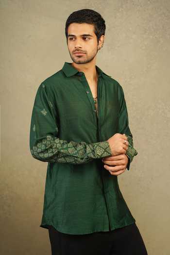The Culture Sleeve Hand Block Print Shirt 