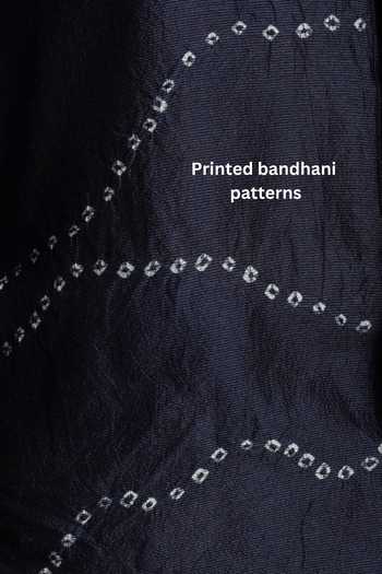 Buy The Culture Blue Silk Neel Bandhej Shirt Buy_The Culture_Blue Silk Neel Bandhej Shirt