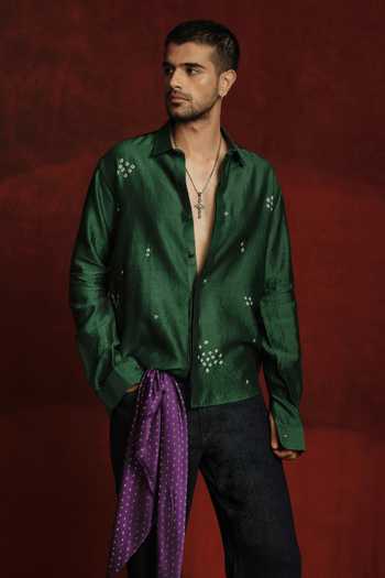 The Culture Panna Bandhej Shirt 