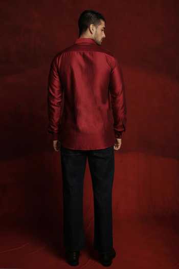 The Culture Sindoori Bandhej Shirt 