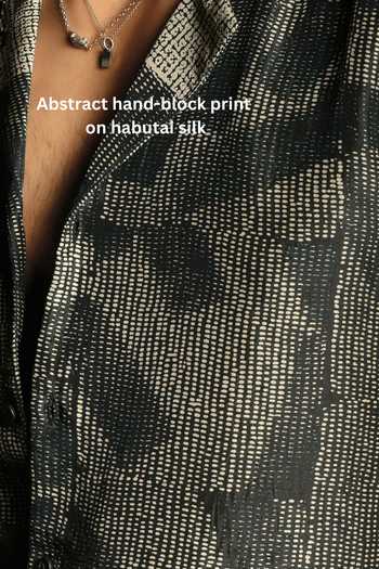 Shop The Culture Black Silk Noor Syaahi Shirt Online at Aza Fashions Shop_The Culture_Black Silk Noor Syaahi Shirt _Online_at_Aza_Fashions