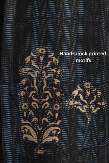 Buy The Culture Blue Silk Antara Boota Shirt Online at Aza Fashions Buy_The Culture_Blue Silk Antara Boota Shirt _Online_at_Aza_Fashions
