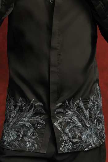 Shop The Culture Black Cotton Noir Flore Shirt Online at Aza Fashions Shop_The Culture_Black Cotton Noir Flore Shirt _Online_at_Aza_Fashions