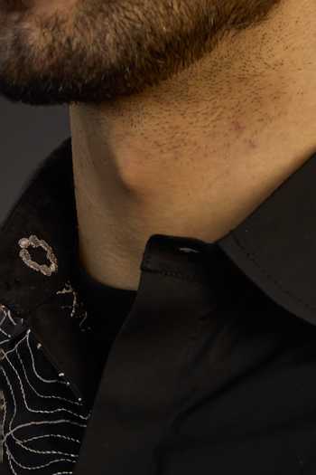 Shop The Culture Black Cotton The Monaco Gala Shirt Online at Aza Fashions Shop_The Culture_Black Cotton The Monaco Gala Shirt _Online_at_Aza_Fashions