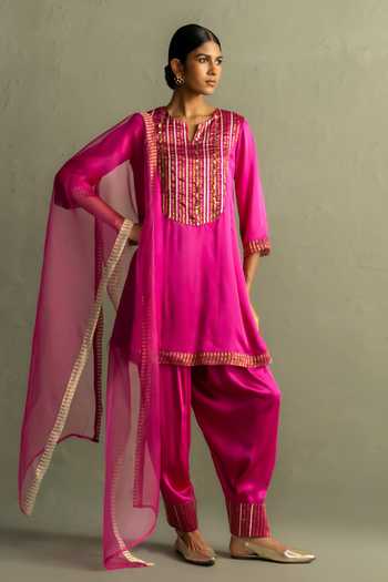 Charkhee Patchwork Kurta Set 