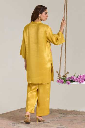 Nero India Floral Applique Work Kurta & Pant Set 