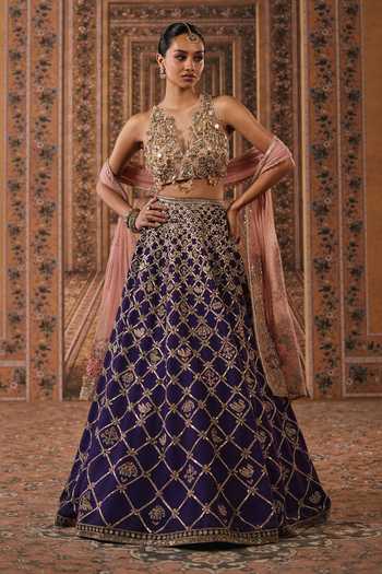 Ridhi Mehra Checkered Embroidered Lehenga Set