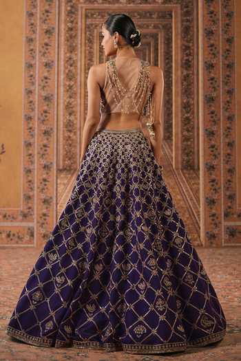 Ridhi Mehra Checkered Embroidered Lehenga Set