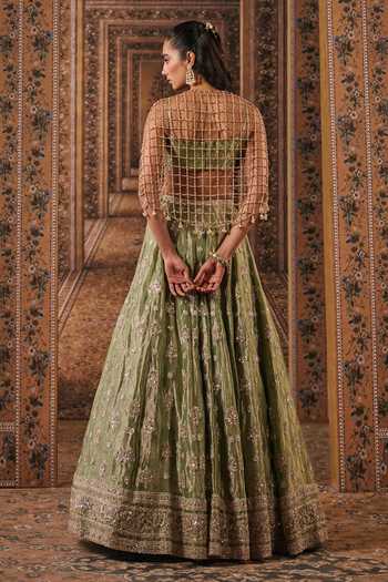 Ridhi Mehra Iltija Embroidered Cape Lehenga Set