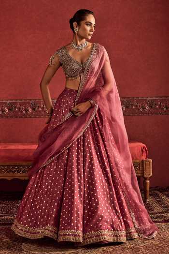 Ridhi Mehra Geometric Woven Lehenga Set