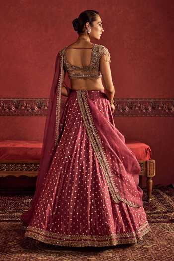Ridhi Mehra Geometric Woven Lehenga Set