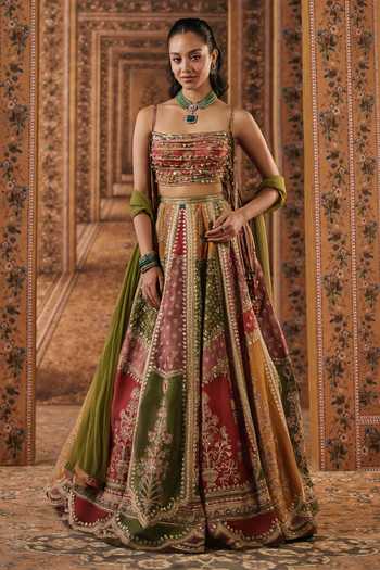 Ridhi Mehra Printed & Embroidered Lehenga Set