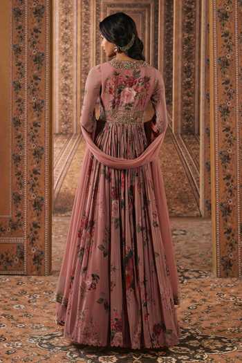 Ridhi Mehra Floral Print Anarkali With Dupatta