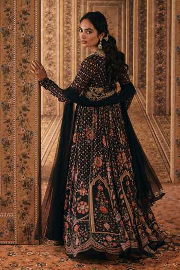 Ridhi Mehra Printed & Embroidered Anarkali With Dupatta