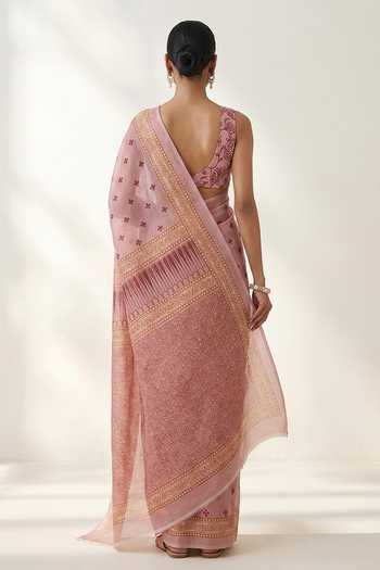 Thee Modern Roots Printed Saree With Running Blouse 