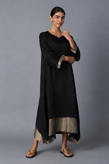 Vasstram Chameli Striped Zari Panelled Dress 