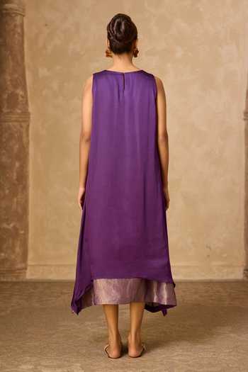 Vasstram Chameli Striped Zari Sleeveless Dress 