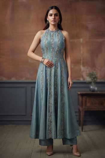 House Of Noori Hand Embroidered Anarkali & Pant Set 