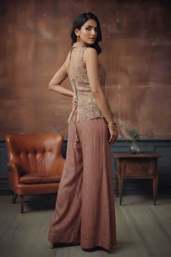 House Of Noori Embroidered Top & Sharara Set 