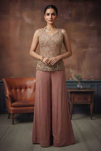House Of Noori Embroidered Top & Sharara Set 