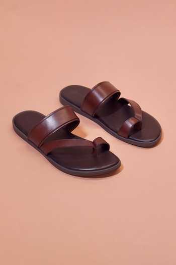 Dmodot Pelle Francio Marrone Leather Sandals 