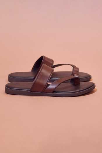 Dmodot Pelle Francio Marrone Leather Sandals 