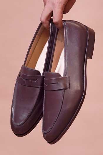 Buy Dmodot Brown Soavo Leather Penny Loafers Online at Aza Fashions Buy_Dmodot_Brown Soavo Leather Penny Loafers _Online_at_Aza_Fashions