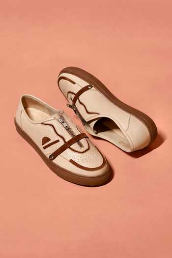 Dmodot Scarpo Mocha Leather Sneakers