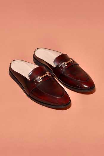 Dmodot Brown Designer Slip-On Shoes 