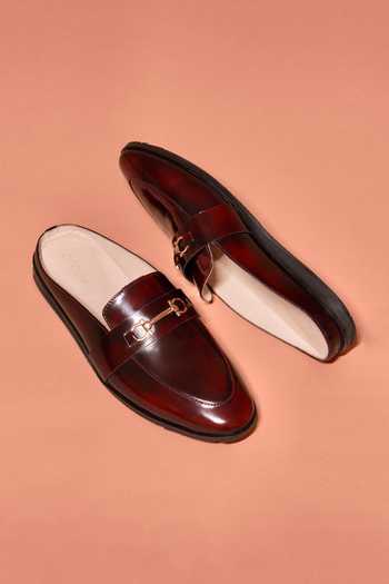 Dmodot Brown Designer Slip-On Shoes 