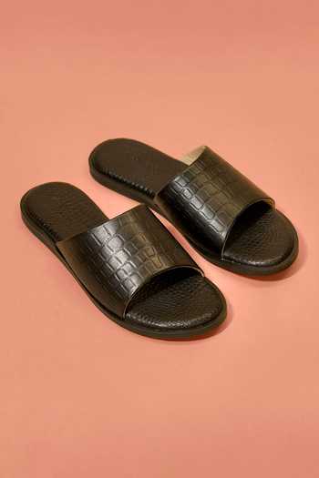 Dmodot Pelle Effetto Croco Flats 