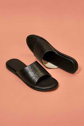 Dmodot Pelle Effetto Croco Flats 